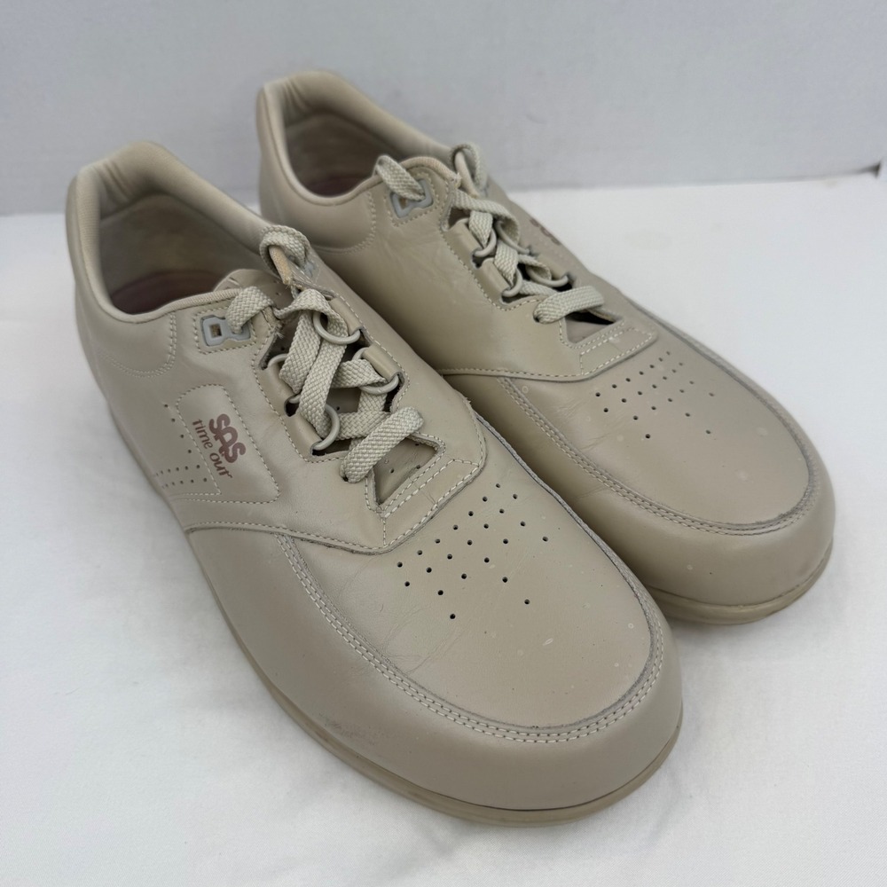 SAS Time Out Mens 12 M Bone Leather Walking Shoes Tripad Comfort Made in USA
